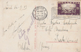 CARTOLINA SVIZZERA 1919 15 PAX TIMBRO ZURICH POSTGIRO (YK45 - Lettres & Documents