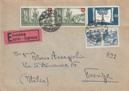 ESPRESSO SVIZZERA 1948 30+2X5+2X40 TIMBRO ZURICH (YK32 - Covers & Documents