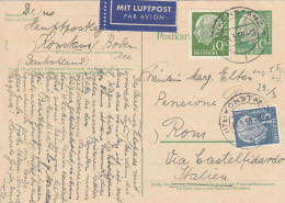 INTERO POSTALE GERMANIA 1959 10+10+15 TIMBRO KOSTANZ (YK14 - Postkarten - Gebraucht