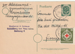 INTERO POSTALE GERMANIA 10+10 TIMBRO ROSENHEIM 1953 (YK13 - Cartoline - Usati