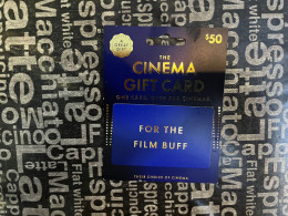 28-3-2024 (Gift Card 2) Collector Card - Australia - Cinema - $50-100 (no Value On Card) + Presentation Support - Gift Cards