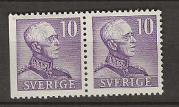 1939 MH Sweden Mi 256-II DB Large "10" - Ongebruikt