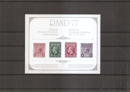 Timbres Sur Timbres ( BF Privé Commémoratif XXX -MNH -de L'exposition Philatélique De Johannesbourg De 1977 ) - Briefmarken Auf Briefmarken