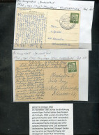 "BUNDESREPUBLIK DEUTSCHLAND" 1962, Partie Mit 4 Belegen Je Mit Aptiertem (PLZ) Stempel, Vgl. Fotos (L0120) - Colecciones