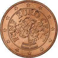 Autriche, 5 Euro Cent, 2003, Vienna, SPL, Cuivre Plaqué Acier, KM:3084 - Austria