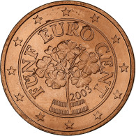 Autriche, 5 Euro Cent, 2003, Vienna, SPL, Cuivre Plaqué Acier, KM:3084 - Oostenrijk