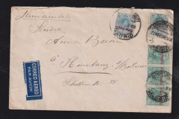 Spain 1930 Airmail Cover Overprint Stamps MADRID X KONSTANZ Germany - Storia Postale