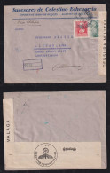 Spain 1941 Double Censor Cover MILITAR MALAGA X ZITTAU Germany - Brieven En Documenten