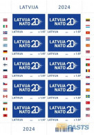 Latvia Lettland Lettonie 2024 LV In NATO 20 Ann Sheetlet MNH - OTAN