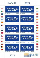 Latvia Lettland Lettonie 2024 LV In NATO 20 Ann Sheetlet MNH - Militaria