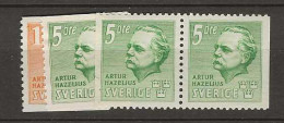 1941 MH Sweden Mi 286-87 + Pair - Nuovi