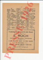 Publicité 1926 E. Roch Troyes 66 Rue Thiers Fabrique De Gants De Peau 250/42 - Non Classés