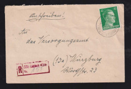 Österreich Austria Ostmark 1944 Registered Cover LANDECK TIROL X WÜRZBURG - Covers & Documents