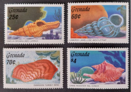 Coquillages Shells // Série Complète Neuve ** MNH ; Grenade YT 1331/1334 (1986) Cote 8.50 € - Coneshells