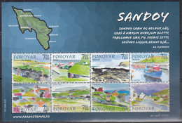 FÄRÖER  576-583, Kleinbogen, Postfrisch **, Insel Sandoy, 2006 - Islas Faeroes