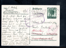 Memel , 1938  ( 16.4. )sur Entier 6 Pfg. Rouge " PRIMOK -KLAIPEDA  "  Et Cachet Retour  ,   #1739 - Brieven En Documenten