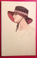 ILLUSTRATEUR " NANNI " PORTRAIT DE JEUNE FEMME AVEC CHAPEAU - Nanni