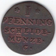 Hannover Georg III. (1760-1820) 1 Pfennig 1818 C. (Cu.) AKS 25, Kl. Kratzer, Ss/vz - Small Coins & Other Subdivisions