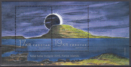 FÄRÖER  Block 37, Postfrisch **, Totale Sonnenfinsternis, 2015 - Faroe Islands