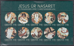 FÄRÖER  868-877, Kleinbogen, Postfrisch **, Jesus Von Nazareth, 2016 - Féroé (Iles)