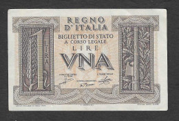 Italia - Banconota Non Circolata FdS AUNC Da 1 Lira "Impero" P-26 - 1939 #17 - Regno D'Italia – 1 Lira