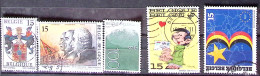 Belgique 1992 COB 2481, 2482, 2483, 2484, 2485,  Oblitérés - Gebraucht