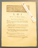 ● LOI 1791 Relative à La Dépense Publique - 20p - Aubert Du Bayet - Cuchet Grenoble Imprimeur - Cf 5 Photos - Decrees & Laws