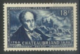 FRANCE -1948 - DEATH CENTENARY OF FRANCOIS RENE STAMP # 816, UMM (**). - Unused Stamps