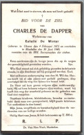 Bidprentje Olsene - De Dapper Charles (1873-1949) - Imágenes Religiosas