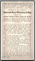 Bidprentje Oosterhout (NL) - De Hoog Geertruida Maria Wilhelmina (1881-1959) - Imágenes Religiosas