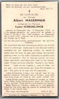 Bidprentje Oosterzele - Magerman Albert (1906-1951) - Imágenes Religiosas