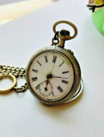 Montre à Gousset Et Sa Chaîne - Vintage - Watches: Bracket