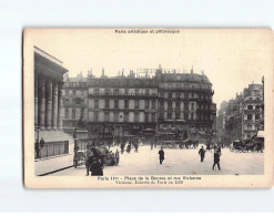 PARIS :  Place De La Bourse Et Rue Vivienne - état - Plazas