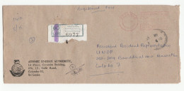 1988 Registered ATOMIC ENERGY AUTHORITY Sri Lanka COVER To UNITED NATIONS UNDP Reg Kollupitiya Label Nuclear - Atomenergie