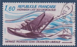 Poste Aérienne Hydravion Laté 300 "Croix Du Sud" Au Décollage Et Noms De Son équipage 1.60Fn° PA56 Oblitéré - 1960-.... Used