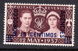 MOROCCO AGENCIES SPANISH - 1937 KING GEORGE VI CORONATION STAMP FINE MNH ** SG 164 - Postämter In Marokko/Tanger (...-1958)