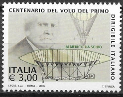 2005  Italien  Mi. 3044**MNH  100. Jahrestag Der Konstruktion Des Ersten Lenkbaren Luftschiffs Italiens - 2001-10:  Nuevos