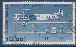 Avion Bimoteur Farman F 60 Goliath 15f N°PA57B Oblitéré - 1960-.... Mint/hinged