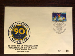 HONDURAS FDC COVER 1992 YEAR WHO PAHO HEALTH MEDICINE STAMPS - Honduras