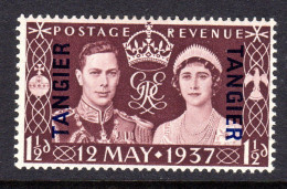 GREAT BRITAIN MOROCCO AGENCIES TANGIER - 1937 CORONATION TANGIER ON 1½d STAMP FINE MNH ** SG 244 - Morocco Agencies / Tangier (...-1958)