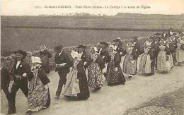 56 - Auray - Environs D'Auray - Trois Noces Réunies - Le Cortège à Sa Sortie De L'Eglise - Animé - Folklore - CPA - Voir - Auray