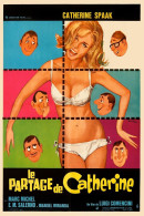 Cinema - Le Partage De Catherine - Catherine Spaak - Illustration Vintage - Affiche De Film - CPM - Carte Neuve - Voir S - Plakate Auf Karten