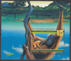 UNO GENF  Block 10, Postfrisch **, 50 Jahre WHO, 1998, Orang-Utan - Blocks & Kleinbögen