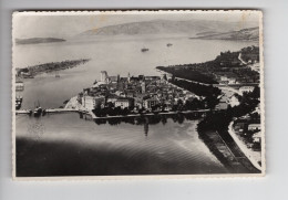 1957. YUGOSLAVIA,CROATIA,TROGIR,AERIAL VIEW,POSTCARD,USED - Jugoslawien