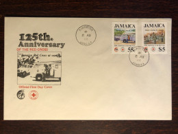 JAMAICA FDC COVER 1988 YEAR RED CROSS AMBULANCE HEALTH MEDICINE STAMPS - Jamaica (1962-...)