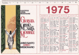 Calendarietto - Anno Santo - Missionario - Roma - Anno 1975 - Petit Format : 1971-80