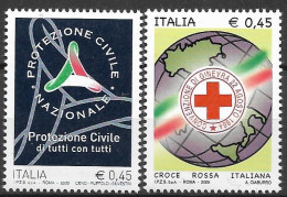 2005  Italien  Mi. 3066-7 **MNH   Zivilschutz, Italienisches Rotes Kreuz. - 2001-10: Ungebraucht