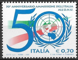 2005  Italien  Mi. 3068**MNH   50. Jahrestag Der Aufnahme Italiens In Die Vereinten Nationen (UNO). - 2001-10:  Nuovi