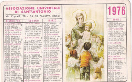 Calendarietto - Associazione Universale Di Sant'antonio - Padova - Anno 1976 - Kleinformat : 1971-80