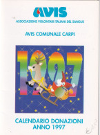 Calendarietto - AVIS Comunale Carpi - Anno 1997 - Klein Formaat: 1971-80